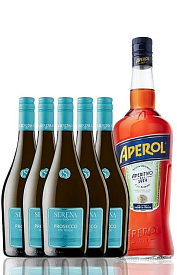 1 l Aperol + 5x Prosecco DOC Frizzante